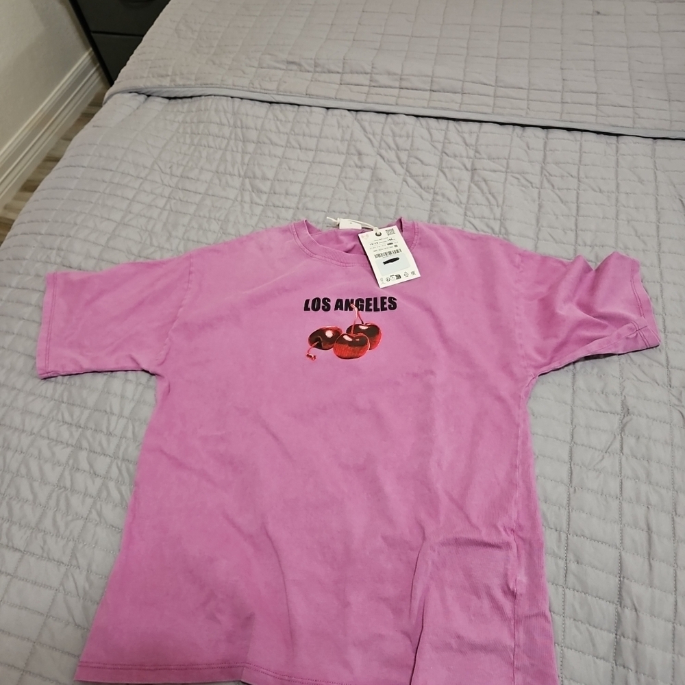 Zara Pink Los Angeles Kids Tee